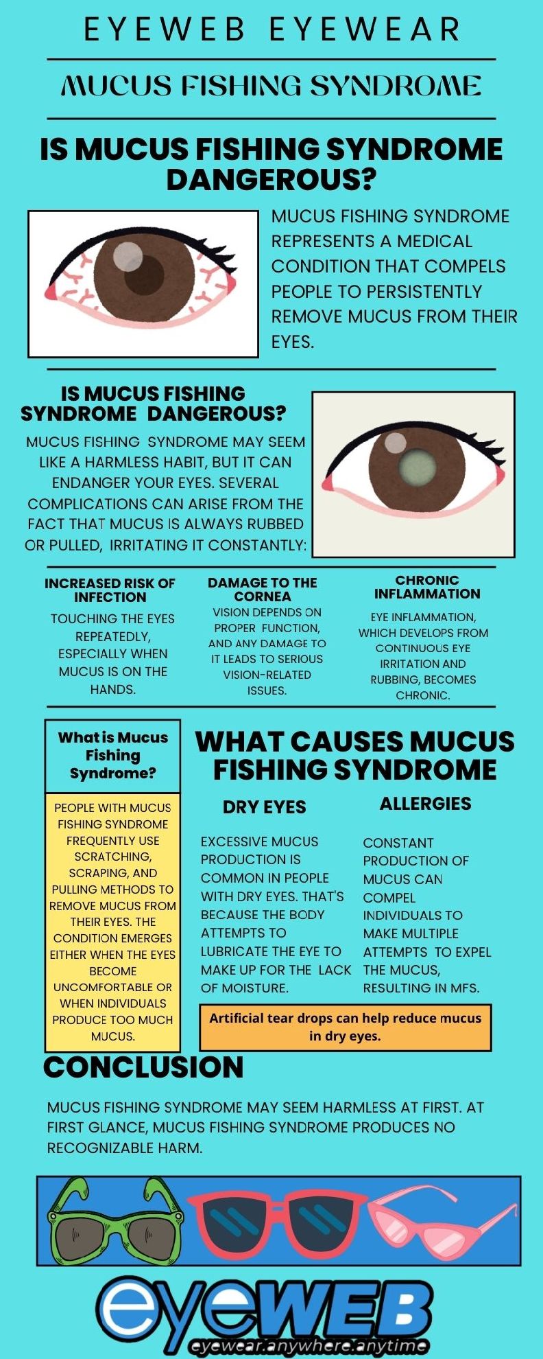 Infographic of Mucus fishing syndrome is dangerous, its causes.